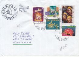 61892- SEA DRAGON, CORAL HOPPER, BROLGA, CHRISTMAS, STAMPS ON COVER, 2008, AUSTRALIA - Briefe U. Dokumente