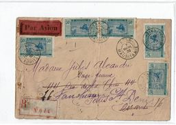 CTN49/8 MAURITANIE AFFR.T SPECTACULAIRE CARAVANIER 50c X9 SUR LETTRE AVION REC. ATAR / PARIS 7/3/1930 FAIT SUIVRE - Storia Postale