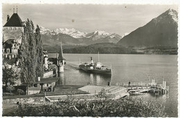 Oberhofen Am Thunersee. Neue Dampfchiff Lande, Blumlisalp U. Niesen - Oberhofen Am Thunersee