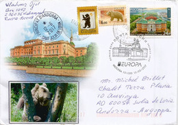 EUROPA RUSSIE 2017 (Château Saint-Michel,résidence Impériale De Saint-Pétersbourg),sur Lettre Adressée ANDORRA, - 2016