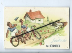 Carte Fantaisie - Souvenir De Bonnieux  (vache , Tandem  ) - Bonnieux