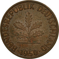 Monnaie, République Fédérale Allemande, Pfennig, 1950, Karlsruhe, SUP, Copper - 1 Pfennig