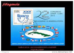USADOS. CUBA. 2013-34 22 CONGRESO DE LA UPAEP EN LA HABANA. HOJA BLOQUE - Gebruikt