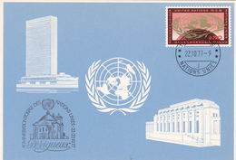 Carte-Maximum NATIONS UNIES Genève N° Yvert 6 (EMBLÊME ONU) Obl Sp Ill 1977 - Covers & Documents