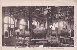 Train. Chemin De Fer. Le Creusot. Atelier De Montage Des Locomotives. - Le Creusot