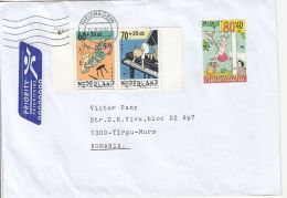 61977- CHILDRENS, CARTOONS, STAMPS ON COVER, 2012, NETHERLANDS - Covers & Documents