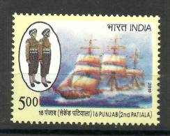 INDIA, 2010, 16th Punjab, (2nd Patiala) Regiment, Ship, Militaria  MNH, (**) - Unused Stamps