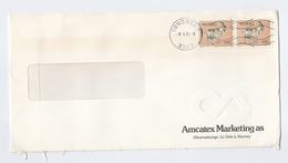 1981 Tonsberg NORWAY Amcatex Marketing Co COVER Stamps GOAT - Covers & Documents