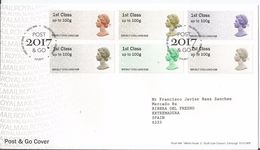 Great Britain 2017 - Machin Anniversary 1967-2017 Post & Go Stamp FDC - Post & Go Stamps
