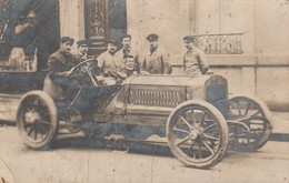 Le Pilote Léon THERY ( 1879-1909 ) Et Son Mécanicien Nommé MULLER Au Volant De Sa Voiture  " BRASIER " ( Carte Photo  ) - PKW