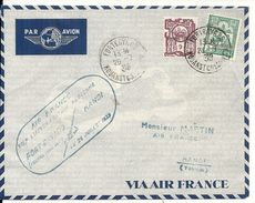 AIR FRANCE . 1ERE LIAISON FORT BAYARD / HANOI . 1939 - Storia Postale