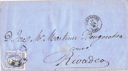 24639. Envuelta TARRAGONA 1870. Rueda De Carreta Modificada  46. Alegoria - Cartas & Documentos