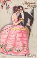 CPA ILLUSTRATEUR  CHIOSTRI PAQUES ARTIST SIGNED CHIOSTRI EASTER ROMANTIC ART DECO COUPLE BALLERINI FRATINI - Chiostri, Carlo