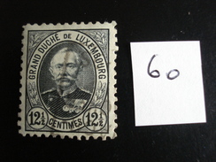 Luxembourg - Années 1891-93 - Adolphe I  12 1/2c - Y.T. 60 - Oblitéré - Used - Gestempeld - 1891 Adolfo De Frente