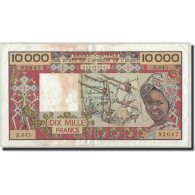 Billet, West African States, 10,000 Francs, Undated (1977-92), KM:109Aj, TTB - West African States