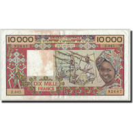 Billet, West African States, 10,000 Francs, Undated (1977-92), KM:109Aj, TTB - Estados De Africa Occidental