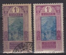 2 Timbres Oblitérés N° 63 1c Couleurs Très Différentes - Gebruikt