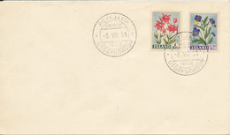 Iceland FDC FLOWERS 8-7-1958 - FDC