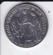 MEDALLA DE PLATA DE ESPAÑA RELIGIOSA "COMO CRISTO AMO A LA IGLESIA"  Y "SERAN LOS DOS UNA SOLA CARNE"  SILVER-ARGENT - Autres & Non Classés