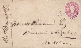 Sc#U58 3-cent Washington Pink Color Postal Stationery C1866 Cover - ...-1900