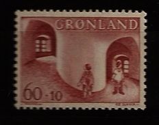 Danemark Groenland Grønland 1968 N° 60 ** Enfance, Surtaxe, Couloir, Escalier, Fenêtre, Volet, Jeu, Perdu, Architecture - Neufs