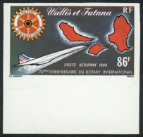 Sc.C99, 1980 Rotary And Concorde, Map, IMPERFORATE Variety, VF Quality, Rare! - Autres & Non Classés