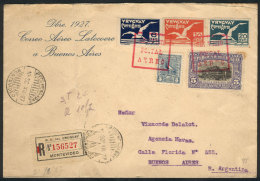 30/DE/1927 Montevideo - Buenos Aires: Test Flight By COSTES And LEBRIX (Latecoere Airline), With Arrival Backstamp... - Uruguay