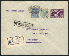 26/MAR/1926 Montevideo - Rocha: Registered Airmail Cover With Special Postmark, Excellent Quality! - Uruguay