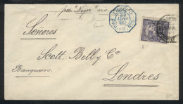 Cover Sent From Montevideo To London On 22/JA/1889 By French Mail + 2 Postcards Sent To Montevideo With Octagonal... - Uruguay