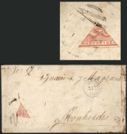 Front Of Cover Sent From Salto To Montevideo On 12/OC/1868, Franked With QUARTER Of 20c. (Yvert 33b), Fine Quality,... - Uruguay