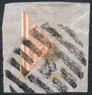 Yvert 33b, 1866 20c. Quarter Used As 5c., On Fragment With Mute "B" Cancel, Very Fine Quality, Very Rare. Yvert... - Uruguay