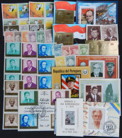 FAMOUS PERSONS: Lot Of Complete Sets, Souvenir Sheets And A Booklet, Including 2 Stamps In Gold (one Imperforate),... - Sonstige & Ohne Zuordnung