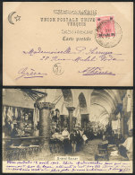 Postcard With View Of The Grand Bazar, Dated PÉRA 12/AP/1902, Sent To Athens (Greece) Franked With 10h. Of... - Sonstige & Ohne Zuordnung