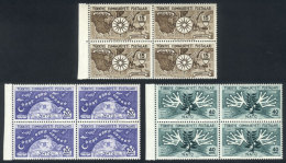 Yv.1212/4, 1954 NATO, Complete Set Of 3 Values In Superb BLOCKS OF 4! - Autres & Non Classés