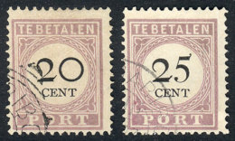 Yvert 12B + 13B (both Type II), VF Quality, High Values Of The Set, Catalog Value Euros 220. - Surinam