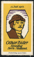 Aviator Oskar Bider, Flight Over The Alps From Bern To Mailand, 13/JUL/1913, VF Quality! - Sonstige & Ohne Zuordnung