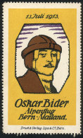 Aviator Oskar Bider, Flight Over The Alps From Bern To Mailand, 13/JUL/1913, VF Quality! - Autres & Non Classés