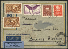 ZEPPELIN: Cover Sent From Glarus To Argentina On 24/SE/1932, With Special Mark Of The Flight And Friedrichshafen... - Otros & Sin Clasificación