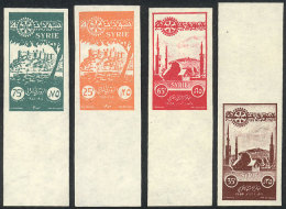 Sc.C187/190, 1955 Rotary International, 4 IMPERFORATE Values In Different Colors From The Original, PROOFS,... - Siria