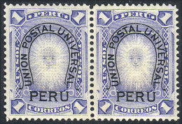 Sc.100, Excellent Mint Pair, One Example Never Hinged And The Other One Very Lightly Hinged (barely Visible Mark),... - Peru