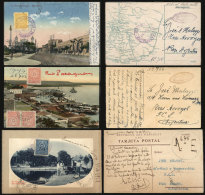 7 Postcards With Very Handsome Views And Varied Postages Sent From ENCARNACIÓN To Tres Arroyos (Argentina)... - Paraguay