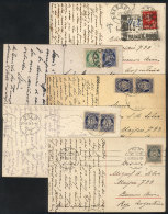 5 Postcards Sent To Argentina Between 1920 And 1937, Nice Postages And Views! - Autres & Non Classés