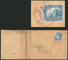 Cover Sent From Bluefields To Argentina On 25/MAY/1934 Franked With 3c. (Sc.514) With Overprinted Control Mark... - Nicaragua