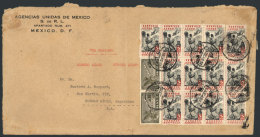 Airmail Cover Sent To Argentina On 5/DE/1940 With Spectacular Postage Of 65.60P., VF Quality, Rare! - Mexico