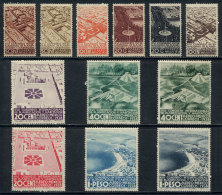 Sc.740/745 + C85/90, 1938 Congress Of Planning And Housing, Compl. Set Of 12 Values, Mint Very Lightly Hinged (they... - México