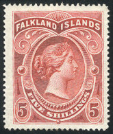 Sc.21, 1898 Victoria 5S., Mint, VF Quality, Catalog Value US$260 - Falklandeilanden