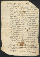 Hand-written Document Of The Year 1833 Related To A Resident Of Montecrestese, Interesting! - Sin Clasificación