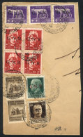 Fragment Of A Cover Sent From Genova On 6/FE/1944, With Very Good Postage Of The Repubblica Sociale Italiana,... - Non Classés