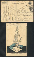 Postal Card With Military Franchise Sent On 18/DE/1919 By A Soldier At The War Front To Valparaíso (Chile),... - Sin Clasificación