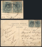 PC Posted At Sea From Ship REGINA ELENA To Buenos Aires On 19/OC/1914, With Spanish Postage Of 10c. And Cancel Of... - Zonder Classificatie